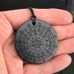 shungite medallion. Necklace - style Pentacle