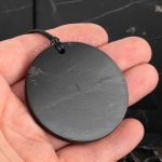 shungite pendant big circle 5 cm