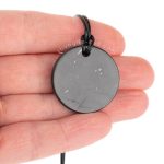 shungite pendant circle 30 mm