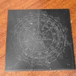 shungite pentacle tile engraved