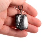 silver shungite pendant russian