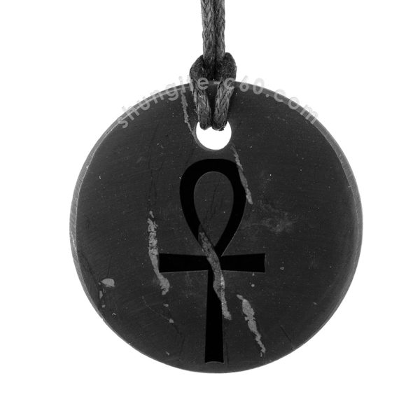 shungite necklace ankh from karelia