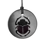 shungite pendant necklace scarab