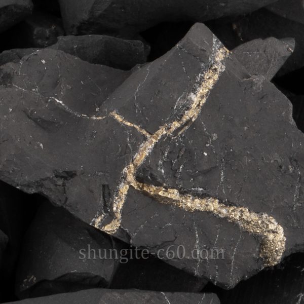 shungite rock and pyrite