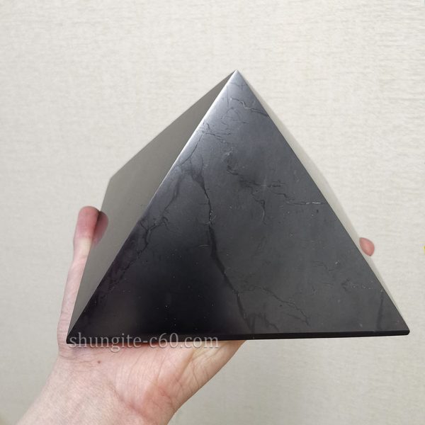 shungite stone pyramid large