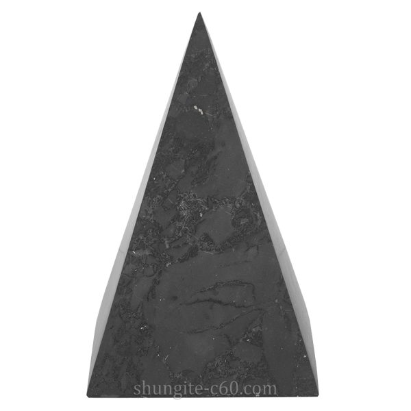 shungite tall pyramid extra large size 100 mm