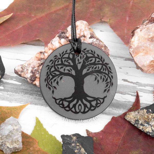 celtic tree of life shungite necklace