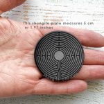 Shungite plate Labyrinth 5cm