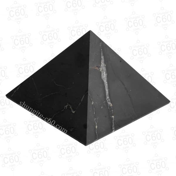 angled view shungite pyramid handcrafted Karelia