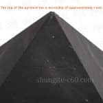 shungite pyramid detail natural chip mineral authenticity