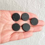 SET OF SHUNGITE matte plates ON HAND 5 PCS