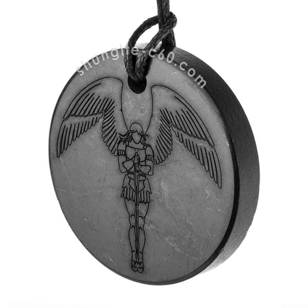 shungite archangel pendant 45mm