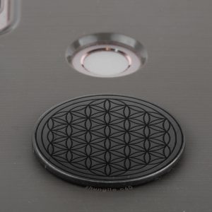 shungite cell phone sticker Flower of Life