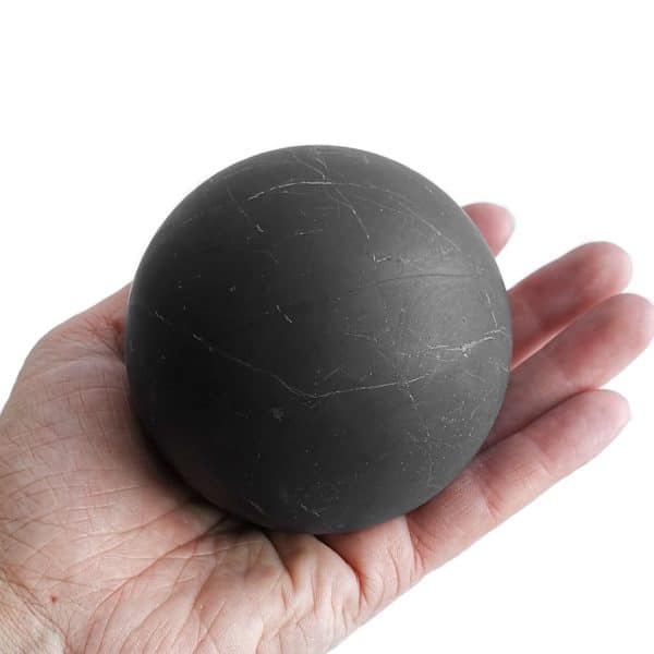 unpolished shungite sphere 3.15 in