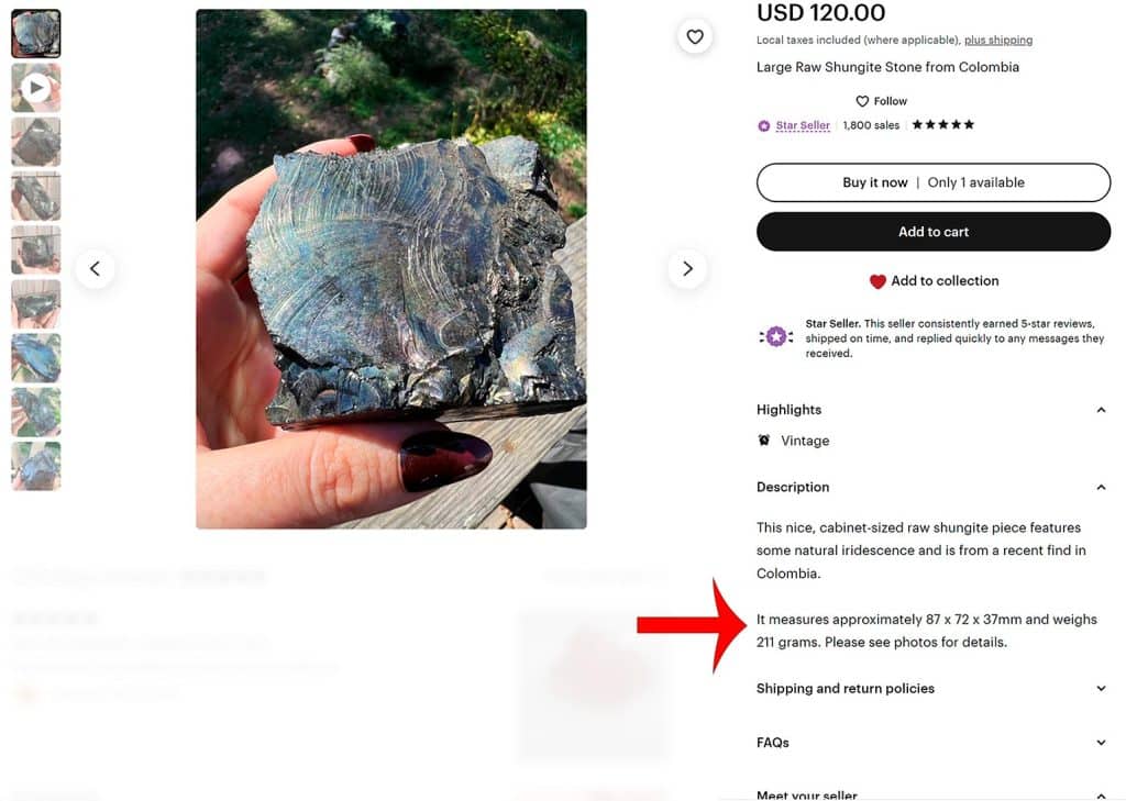 Shungite from Colombia is a fake