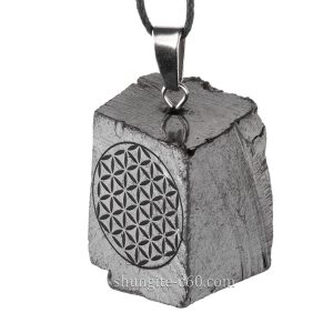 elite noble shungite pendant flower of life