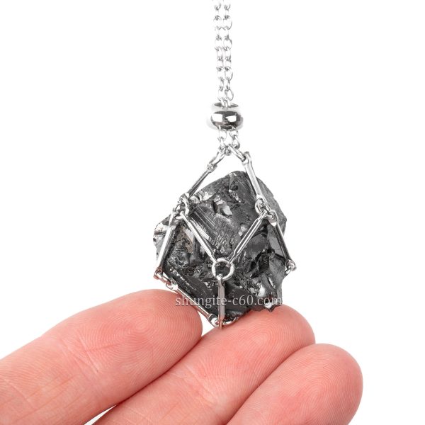 genuine silver shungite necklace