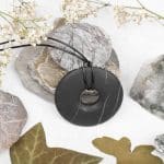 donut necklace with black cord